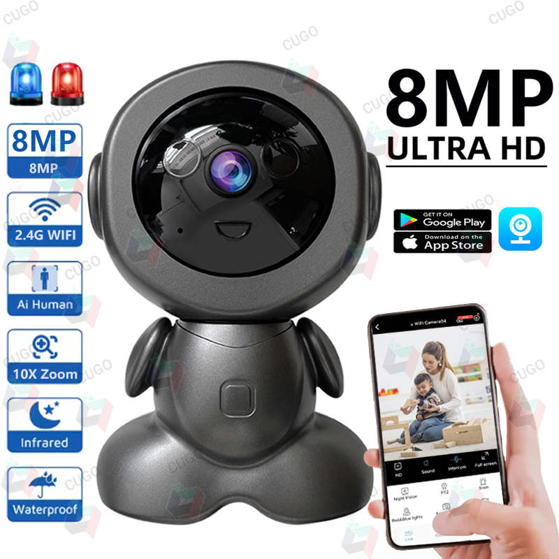 Home Security Robots - Telecamera Robot di Sorveglianza WiFi 8MP