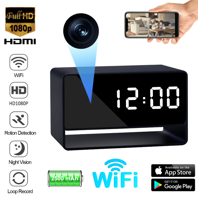Hidden Camera Clock - Telecamera WiFi 1080P Orologio digitale Mini