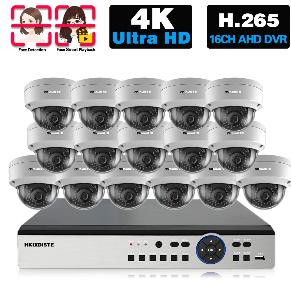 Home Security And Camera Systems - Kit di Videosorveglianza con Telecamera AHD