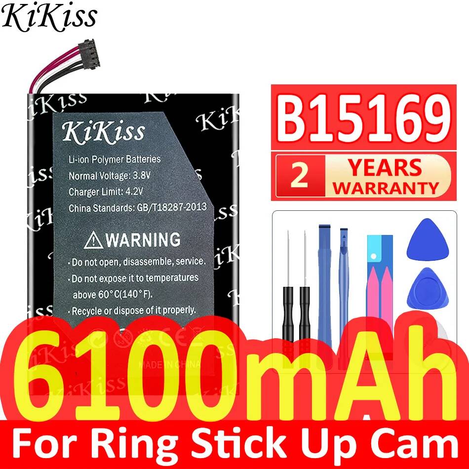 Home Security Ring Camera - Batteria per telecamera di sorveglianza 6100mAh