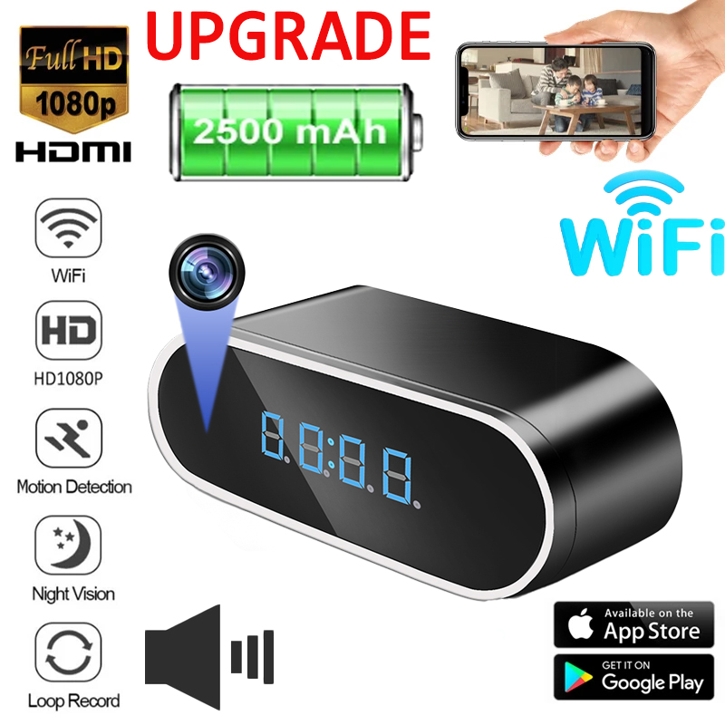 Hidden Camera Clock - Aggiornamento 2500mAh 1080P Mini telecamera Orologio