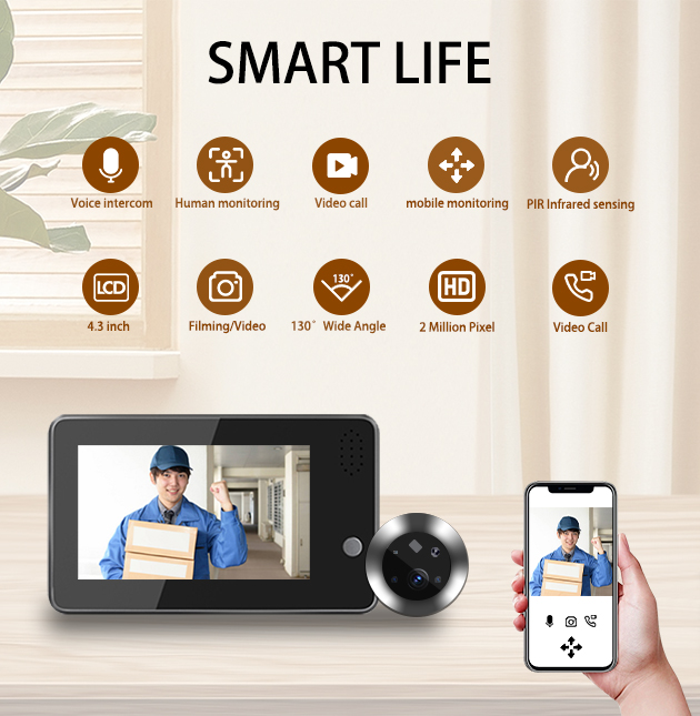 Home Security Wireless Camera - Videocitofono WiFi Tuya Smartlife da 4,3