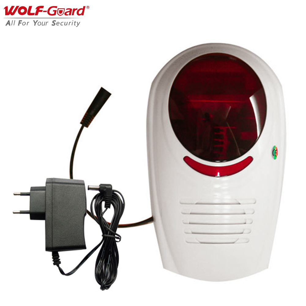 Home Security Ultimate - Wolf-Guard 433 MHz Sirena lampeggiante con
