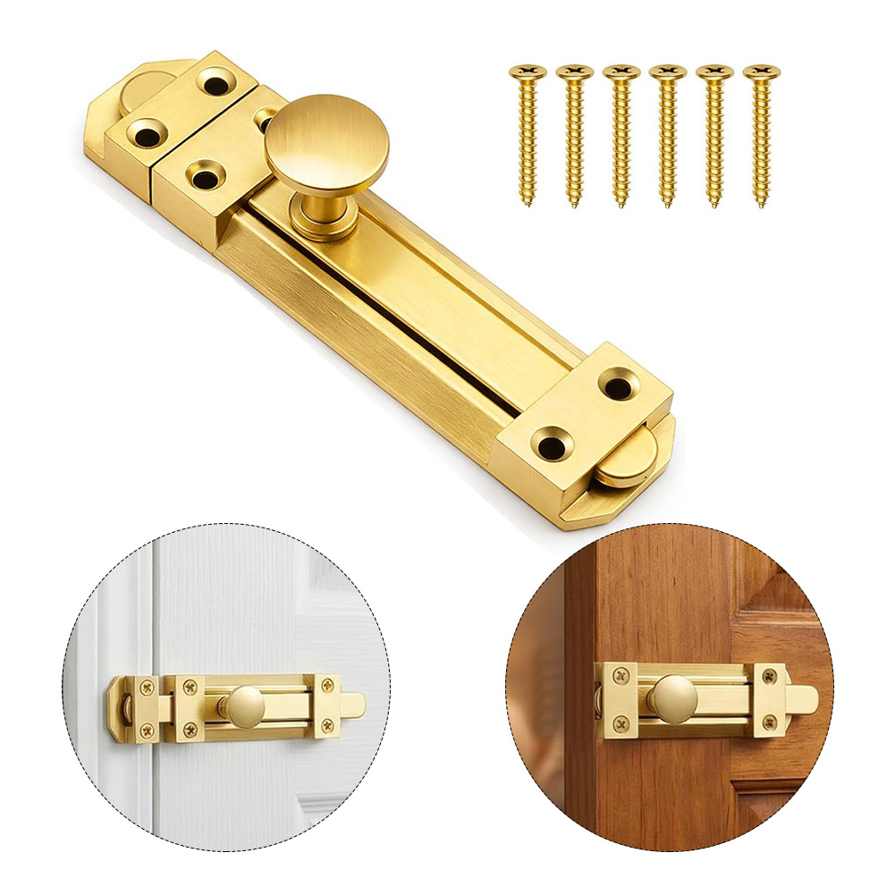 Home Security Locks For Doors - Serratura scorrevole in ottone massiccio da