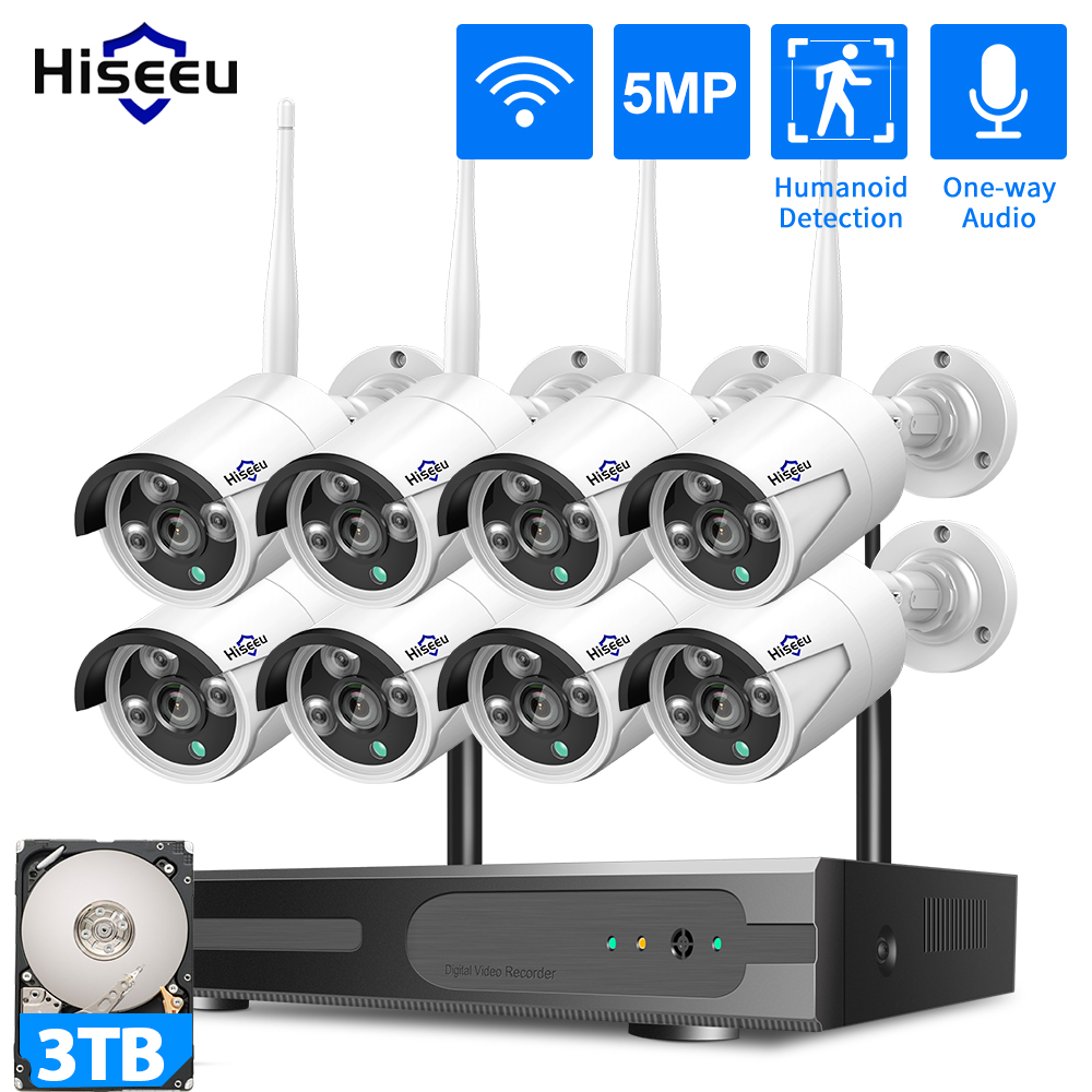 Home Security Wireless Camera - Sistema di Sicurezza CCTV WiFi Hiseeu