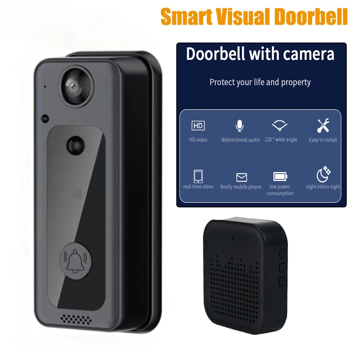 Home Security Ring Camera - Campanelli senza fili Videocitofono Wifi Anello