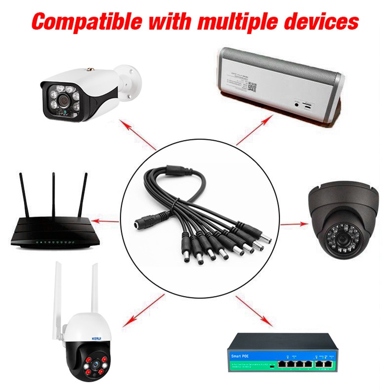 5.5x2.1mm 1 Femmina a 2 4 8 Ma - Home Security Camera Installation recensione e prezzo