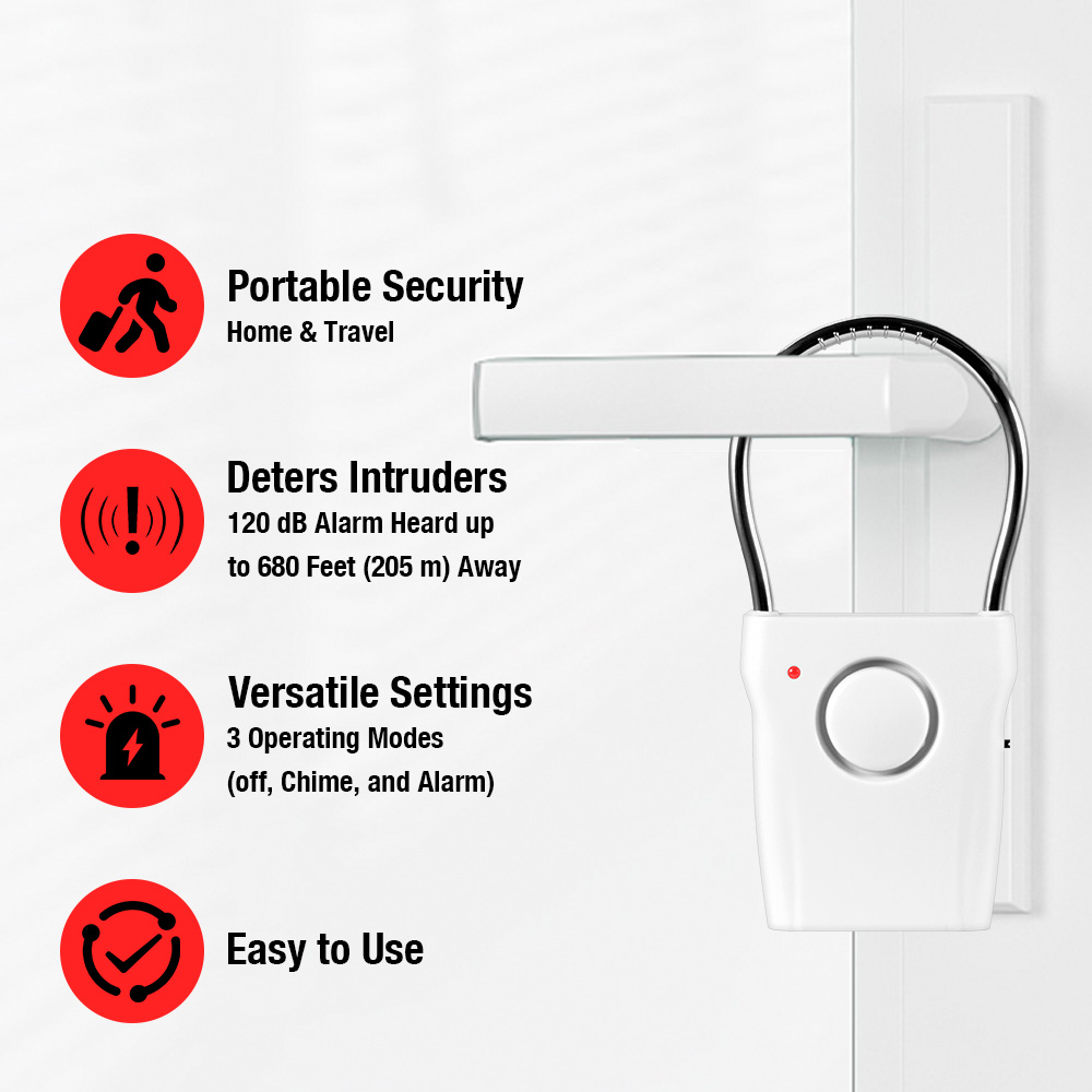 Allarme maniglia porta 120 dB  - Door Wedge Alarm recensione e prezzo