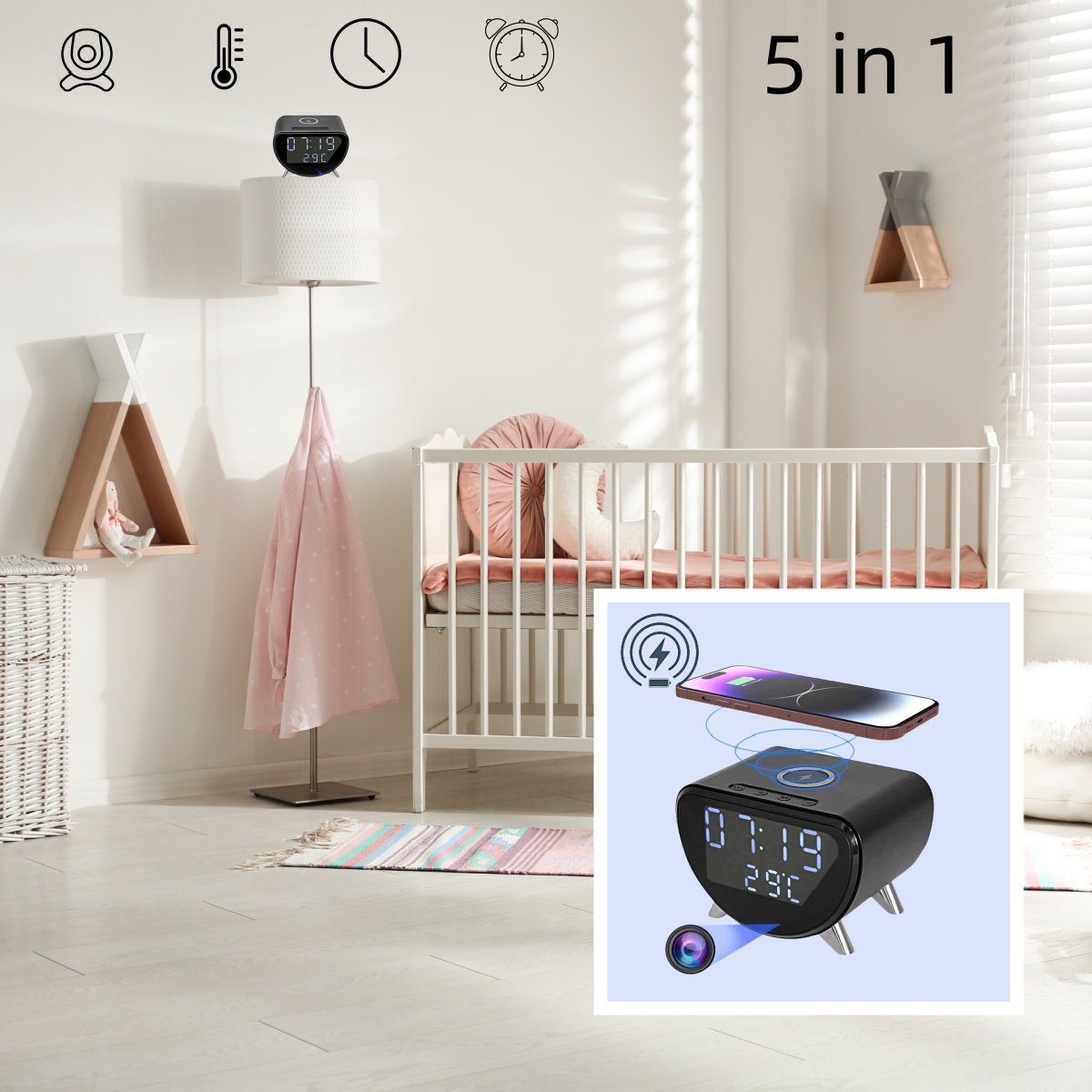Telecamera sveglia con ricaric - Hidden Camera Clock recensione e prezzo